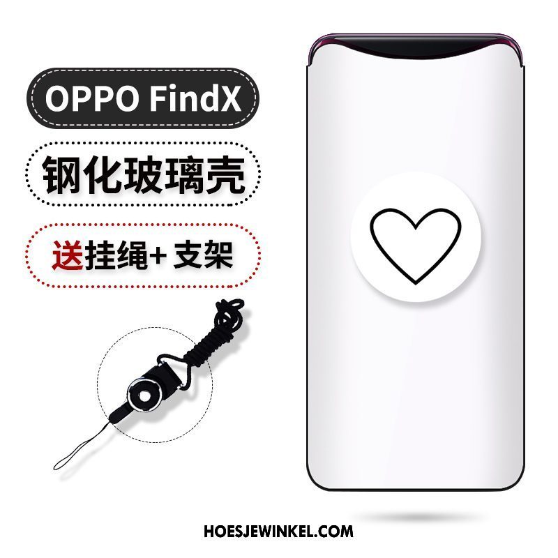 Oppo Find X Hoesje Trend Purper Siliconen, Oppo Find X Hoesje Gasbag Ondersteuning