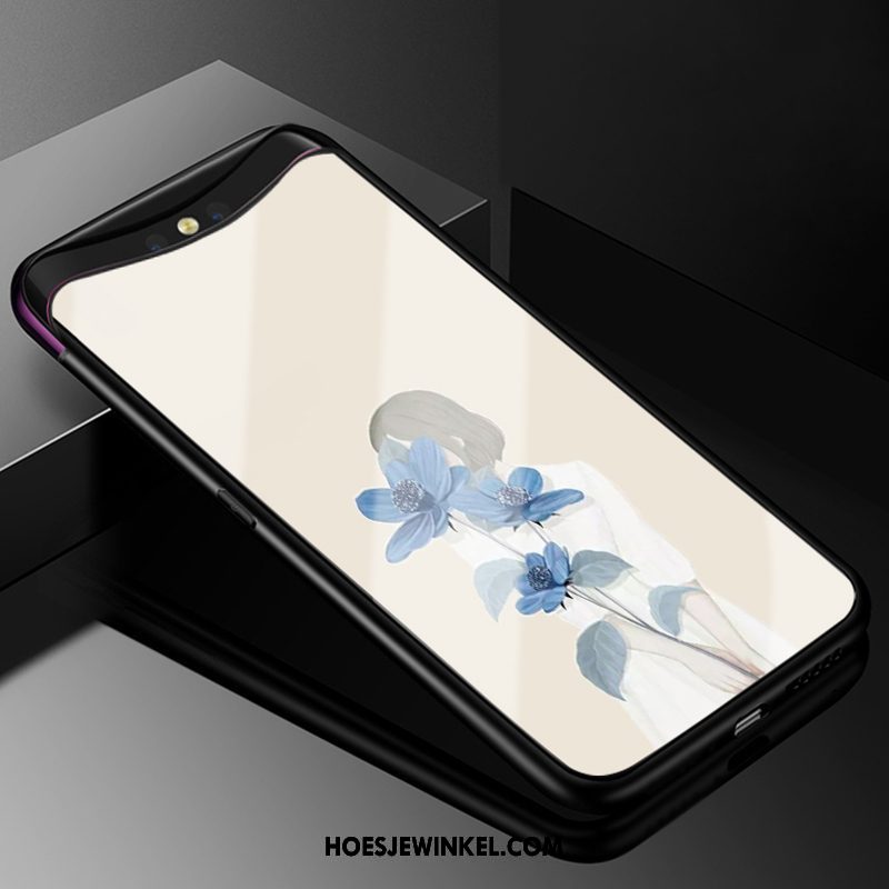 Oppo Find X Hoesje Wit Hemming Eenvoudige, Oppo Find X Hoesje Zacht Hoes