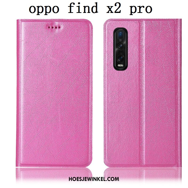 Oppo Find X2 Pro Hoesje Mobiele Telefoon Goud Anti-fall, Oppo Find X2 Pro Hoesje Hoes Folio