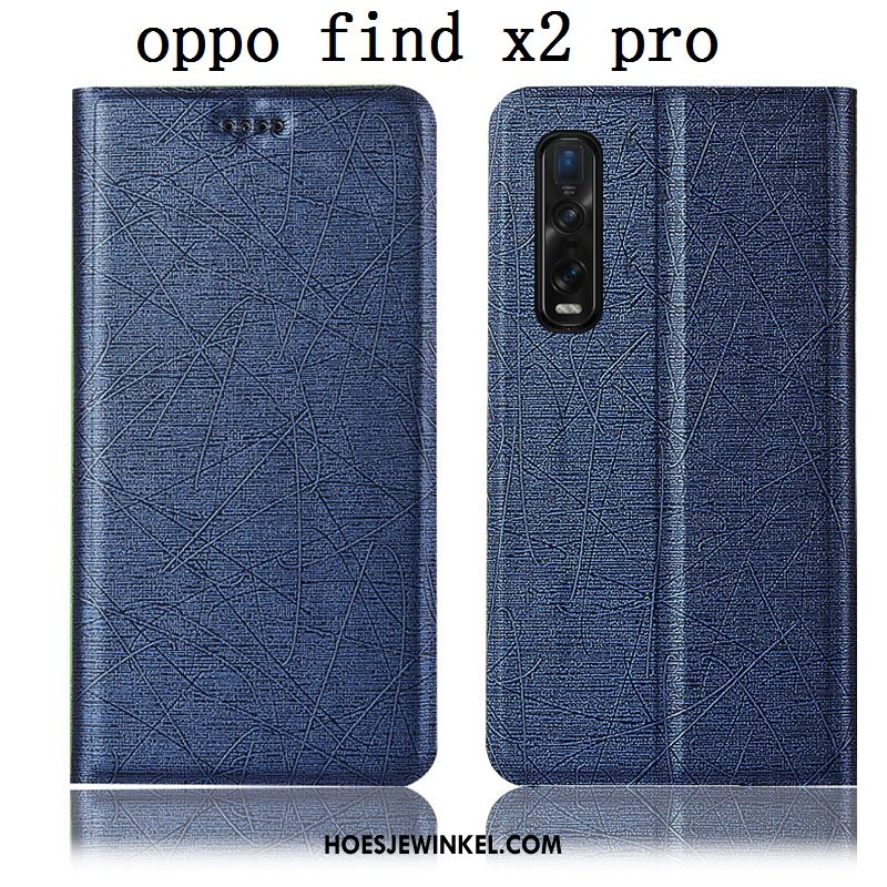 Oppo Find X2 Pro Hoesje Mobiele Telefoon Goud Anti-fall, Oppo Find X2 Pro Hoesje Hoes Folio