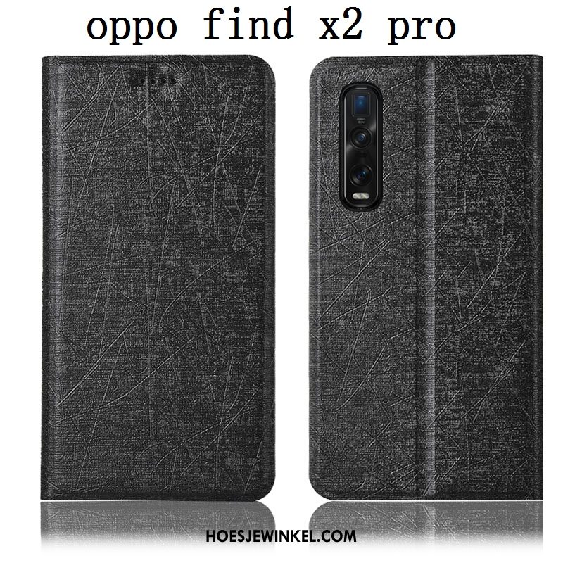 Oppo Find X2 Pro Hoesje Mobiele Telefoon Goud Anti-fall, Oppo Find X2 Pro Hoesje Hoes Folio