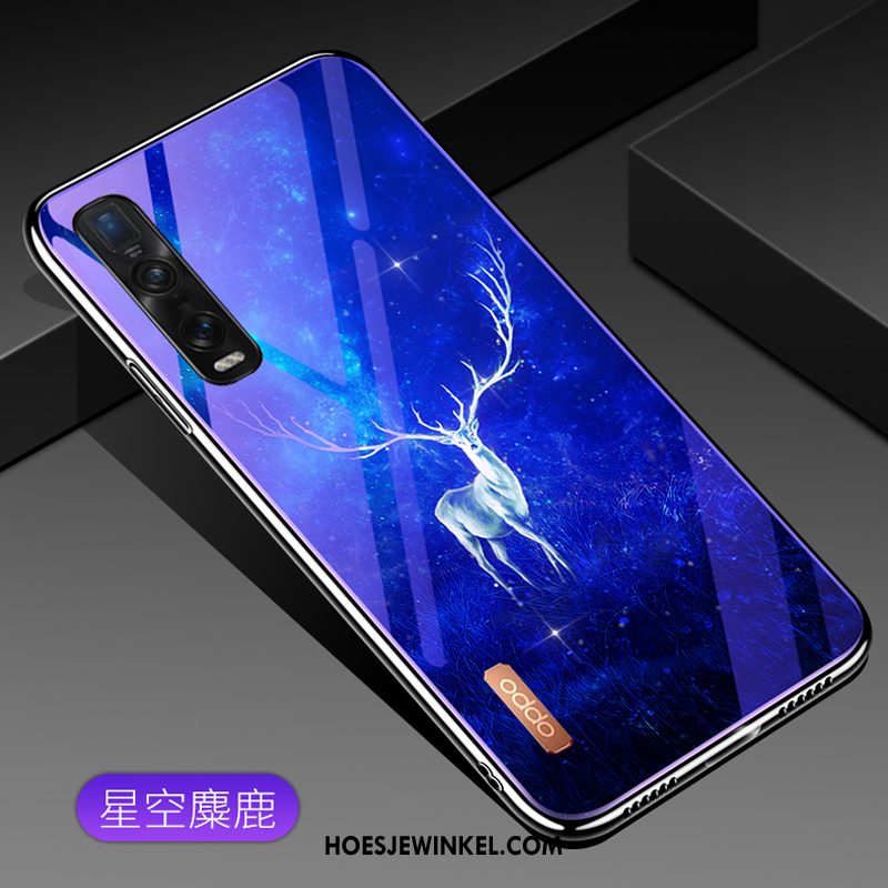 Oppo Find X2 Pro Hoesje Purper Mobiele Telefoon Glas, Oppo Find X2 Pro Hoesje Bescherming All Inclusive