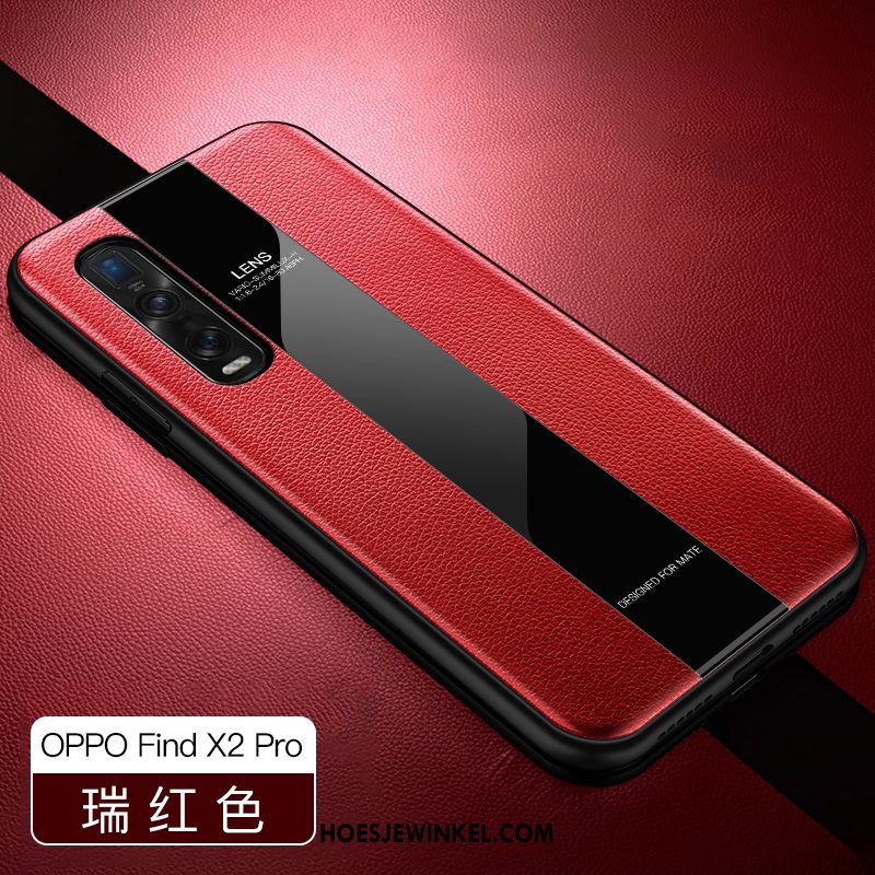 Oppo Find X2 Pro Hoesje Siliconen All Inclusive Leer, Oppo Find X2 Pro Hoesje Mobiele Telefoon Hoes