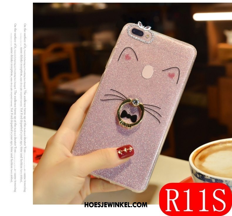 Oppo R11s Hoesje All Inclusive Met Strass Mobiele Telefoon, Oppo R11s Hoesje Mooie Anti-fall