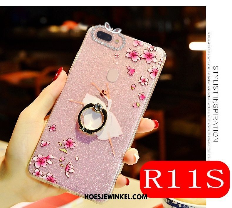 Oppo R11s Hoesje All Inclusive Met Strass Mobiele Telefoon, Oppo R11s Hoesje Mooie Anti-fall