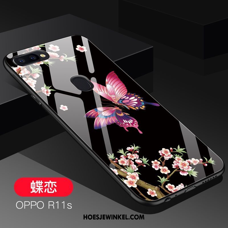 Oppo R11s Hoesje Glas All Inclusive Hoes, Oppo R11s Hoesje Zacht Net Red