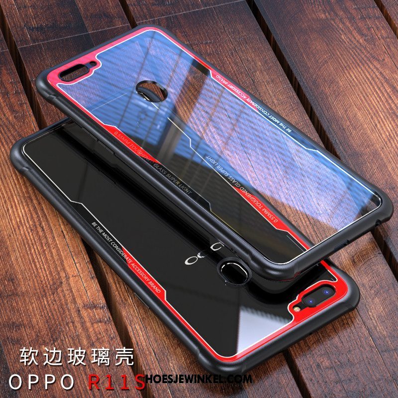 Oppo R11s Hoesje Glas Anti-fall Hoes, Oppo R11s Hoesje Mobiele Telefoon All Inclusive