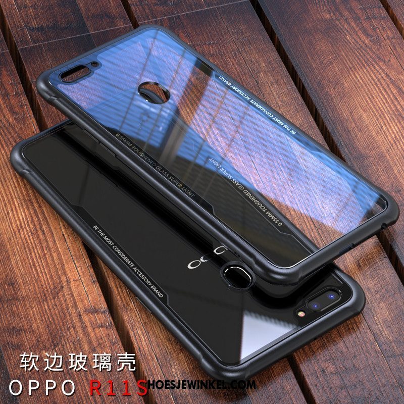 Oppo R11s Hoesje Glas Anti-fall Hoes, Oppo R11s Hoesje Mobiele Telefoon All Inclusive