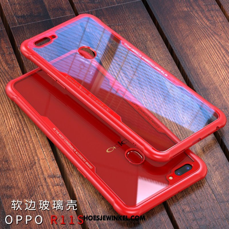 Oppo R11s Hoesje Glas Anti-fall Hoes, Oppo R11s Hoesje Mobiele Telefoon All Inclusive