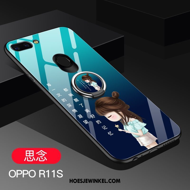 Oppo R11s Hoesje Mobiele Telefoon Glas Trend, Oppo R11s Hoesje Bescherming Purper