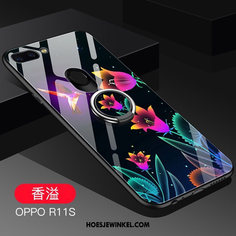 Oppo R11s Hoesje Mobiele Telefoon Glas Trend, Oppo R11s Hoesje Bescherming Purper