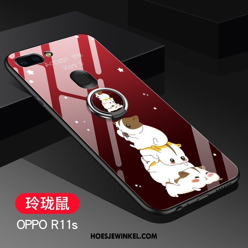 Oppo R11s Hoesje Mobiele Telefoon Glas Trend, Oppo R11s Hoesje Bescherming Purper