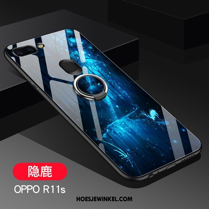 Oppo R11s Hoesje Mobiele Telefoon Glas Trend, Oppo R11s Hoesje Bescherming Purper