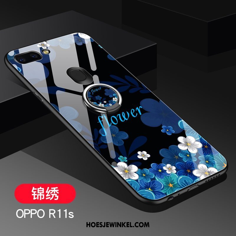 Oppo R11s Hoesje Mobiele Telefoon Glas Trend, Oppo R11s Hoesje Bescherming Purper