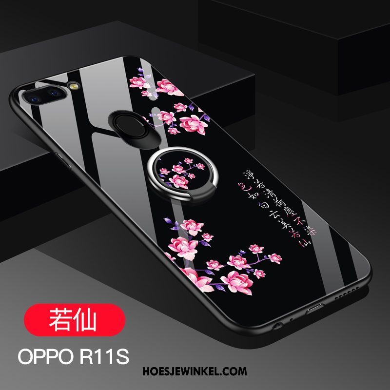 Oppo R11s Hoesje Mobiele Telefoon Glas Trend, Oppo R11s Hoesje Bescherming Purper