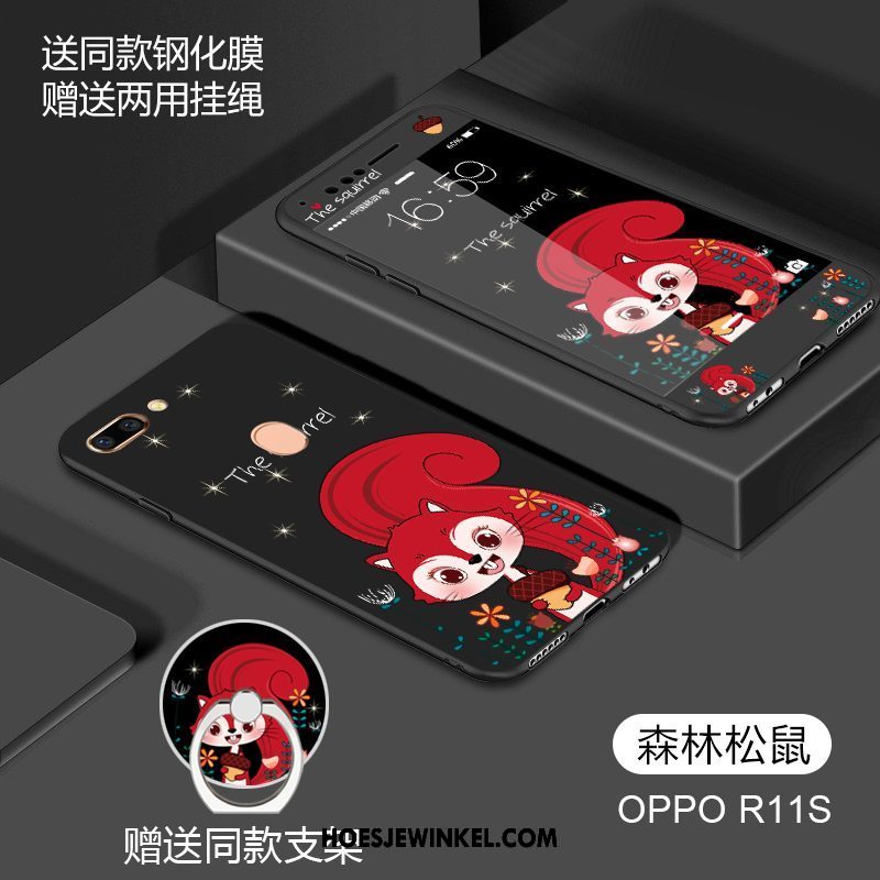 Oppo R11s Hoesje Spotprent Rood Siliconen, Oppo R11s Hoesje Lovers All Inclusive