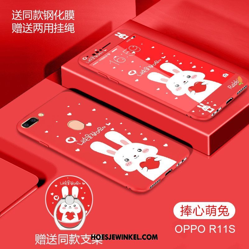 Oppo R11s Hoesje Spotprent Rood Siliconen, Oppo R11s Hoesje Lovers All Inclusive