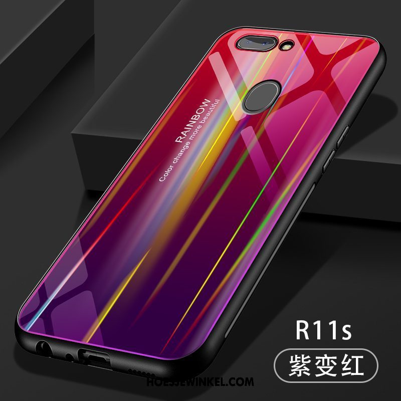 Oppo R11s Hoesje Ster Siliconen Spiegel, Oppo R11s Hoesje Anti-fall Bescherming