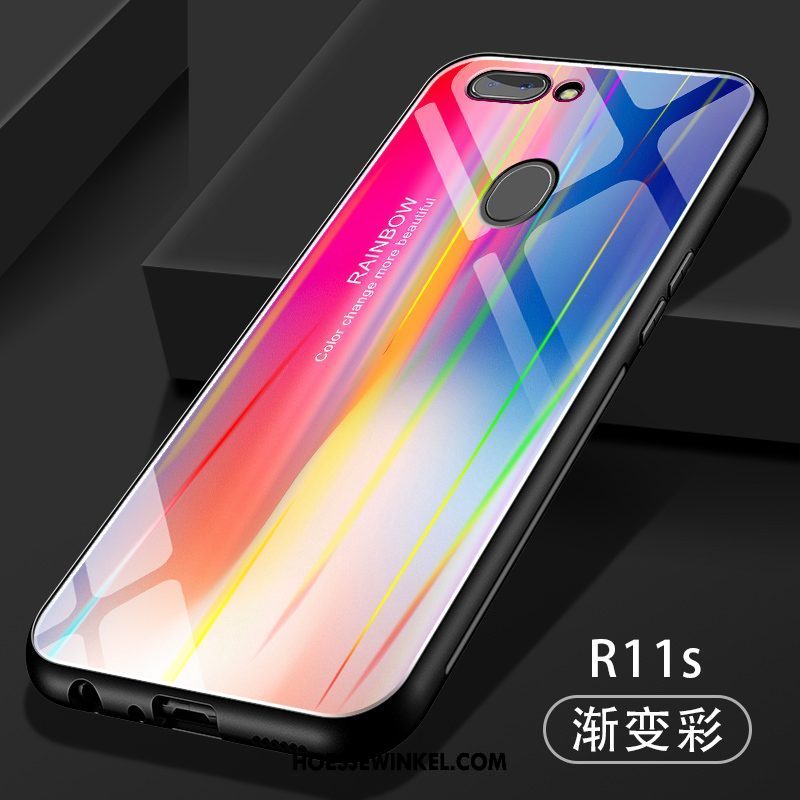 Oppo R11s Hoesje Ster Siliconen Spiegel, Oppo R11s Hoesje Anti-fall Bescherming