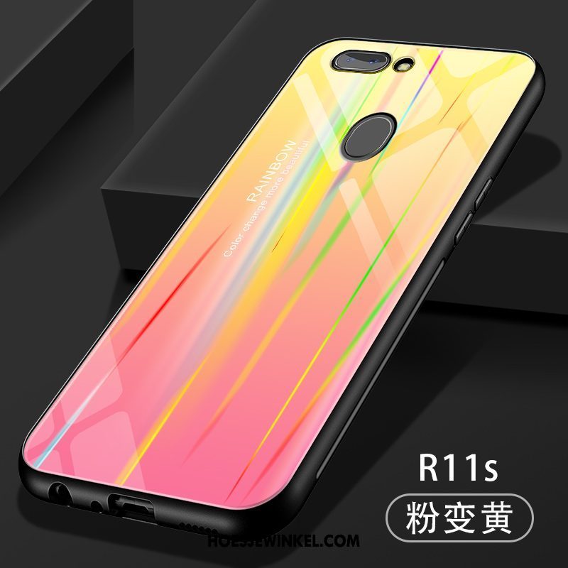 Oppo R11s Hoesje Ster Siliconen Spiegel, Oppo R11s Hoesje Anti-fall Bescherming