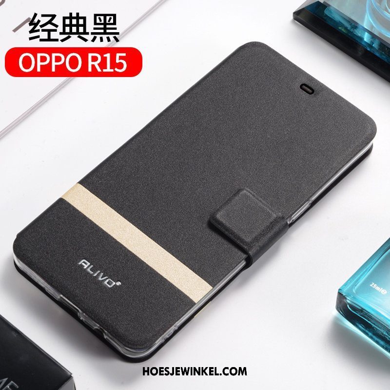 Oppo R15 Hoesje Clamshell Mobiele Telefoon Bescherming, Oppo R15 Hoesje Siliconen Leren Etui