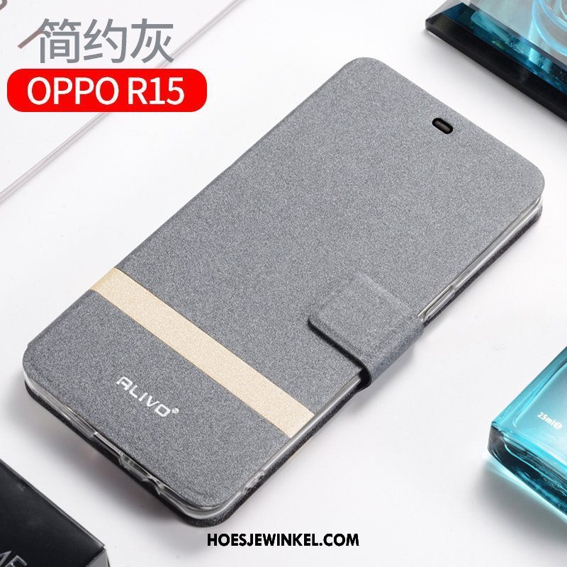 Oppo R15 Hoesje Clamshell Mobiele Telefoon Bescherming, Oppo R15 Hoesje Siliconen Leren Etui