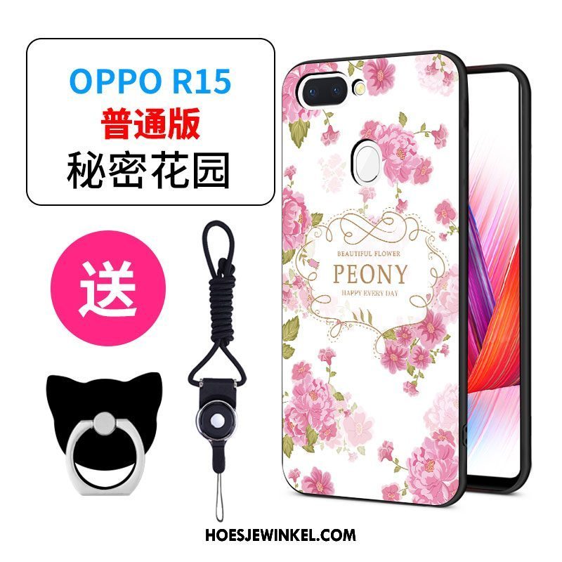 Oppo R15 Hoesje Hoes Anti-fall Zwart, Oppo R15 Hoesje All Inclusive Ster