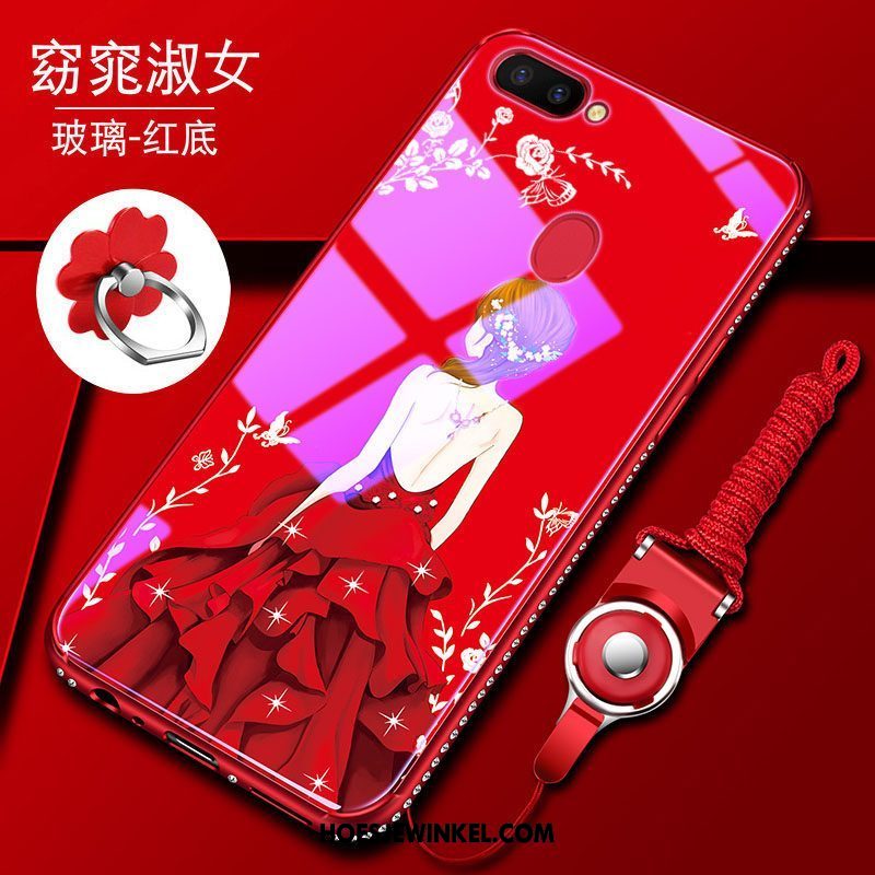 Oppo R15 Hoesje Hoes Trend Anti-fall, Oppo R15 Hoesje Bescherming Rood