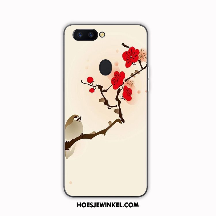 Oppo R15 Hoesje Inkt Bloemen Hoes, Oppo R15 Hoesje Mobiele Telefoon Landschap