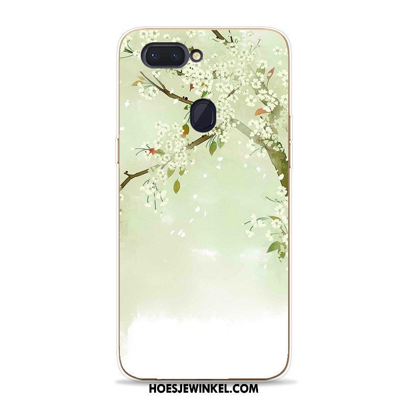 Oppo R15 Hoesje Kunst Vers Inkt, Oppo R15 Hoesje Zacht Groen