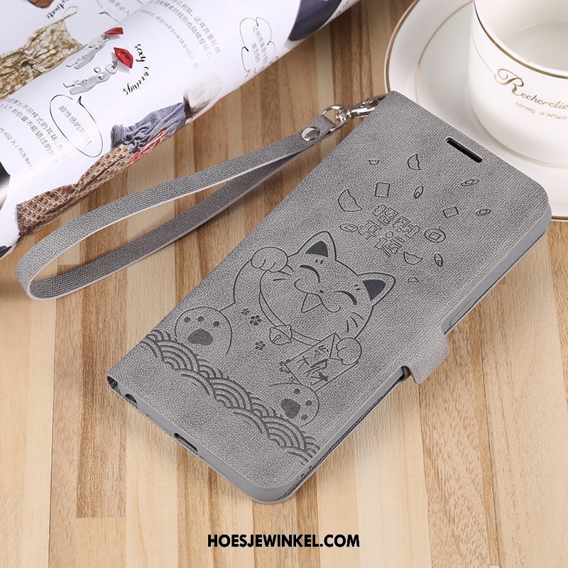 Oppo R15 Hoesje Leren Etui Mobiele Telefoon Hoes, Oppo R15 Hoesje Zacht Bescherming Braun
