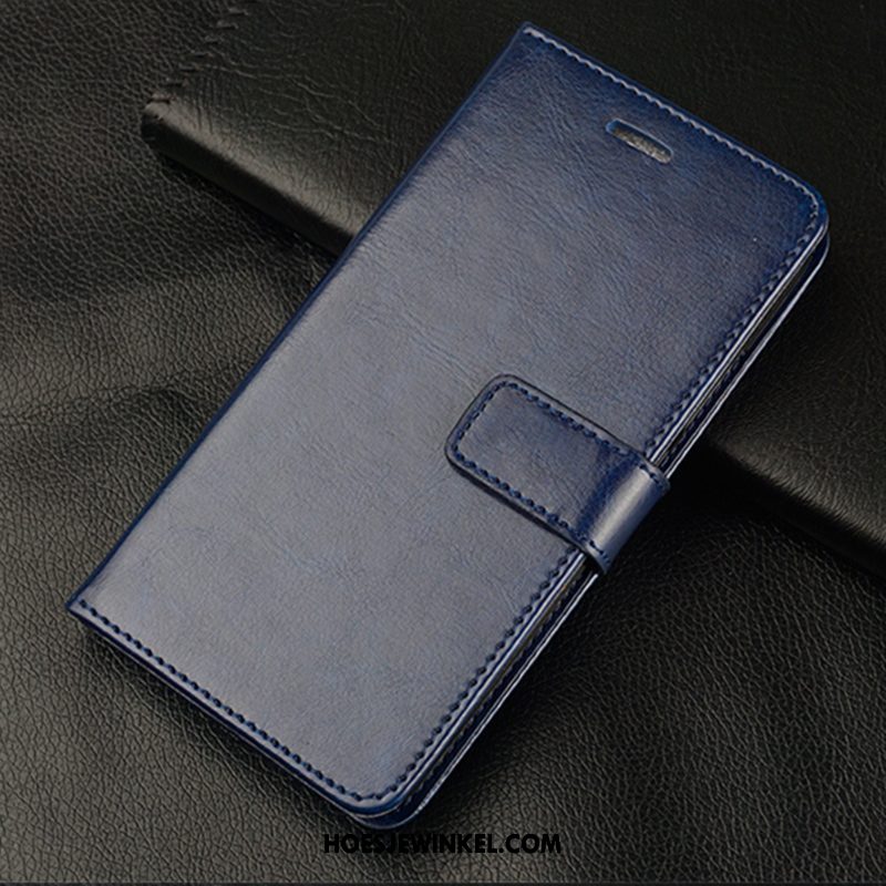 Oppo R15 Hoesje Mobiele Telefoon Leren Etui Hoes, Oppo R15 Hoesje Blauw Zacht