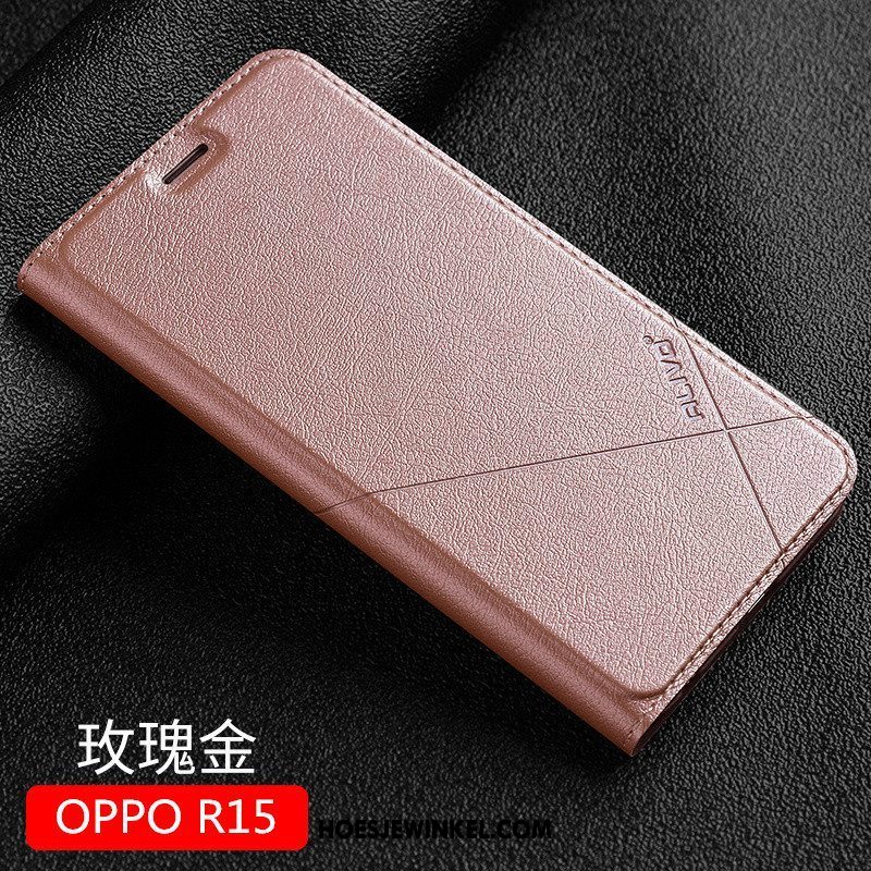 Oppo R15 Hoesje Rood Nieuw Anti-fall, Oppo R15 Hoesje Trend Clamshell