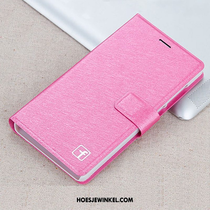 Oppo R15 Hoesje Roze Clamshell Mobiele Telefoon, Oppo R15 Hoesje Magneet Sluit Leren Etui