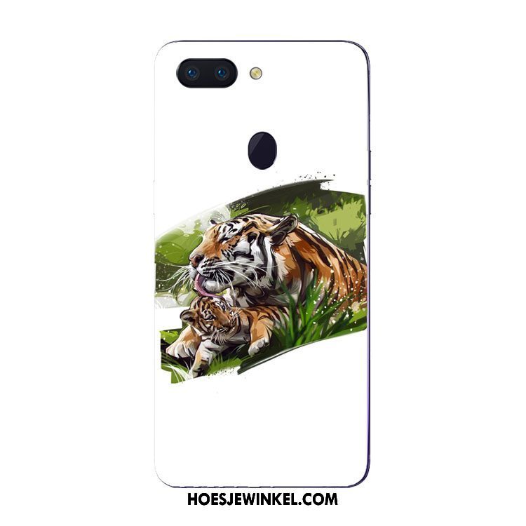 Oppo R15 Pro Hoesje Blauw Siliconen Tijger, Oppo R15 Pro Hoesje Zoet Mobiele Telefoon
