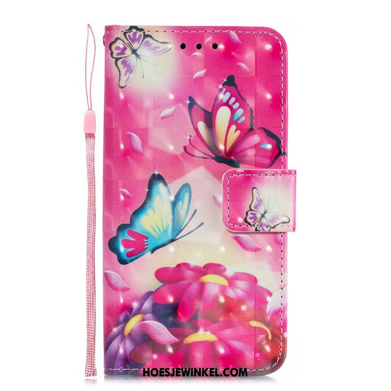 Oppo R15 Pro Hoesje Hoes Purper Leren Etui, Oppo R15 Pro Hoesje Scheppend Mobiele Telefoon