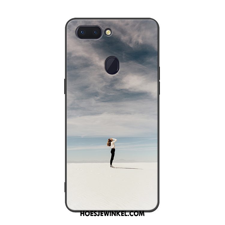 Oppo R15 Pro Hoesje Kunst Bescherming Hemming, Oppo R15 Pro Hoesje Wit Siliconen