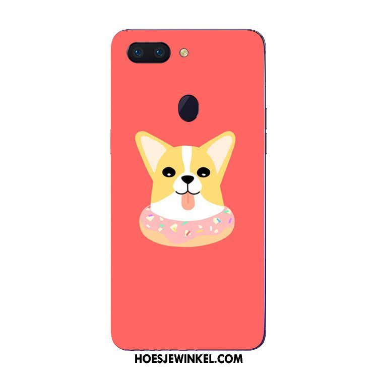 Oppo R15 Pro Hoesje Mooie Hoes Hond, Oppo R15 Pro Hoesje Roze Trend