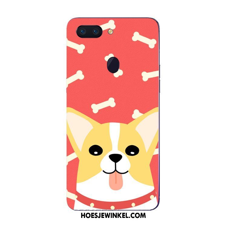 Oppo R15 Pro Hoesje Mooie Hoes Hond, Oppo R15 Pro Hoesje Roze Trend