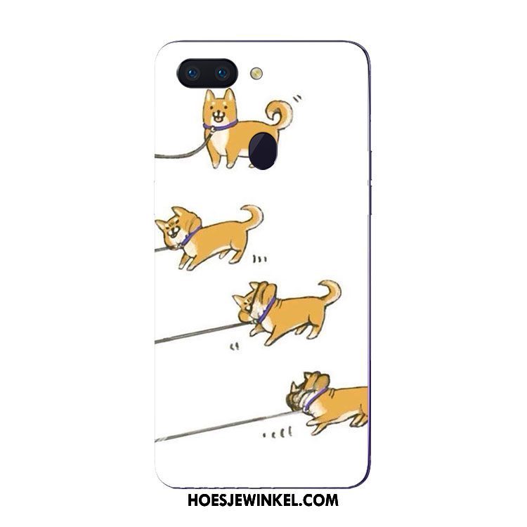 Oppo R15 Pro Hoesje Mooie Hoes Hond, Oppo R15 Pro Hoesje Roze Trend