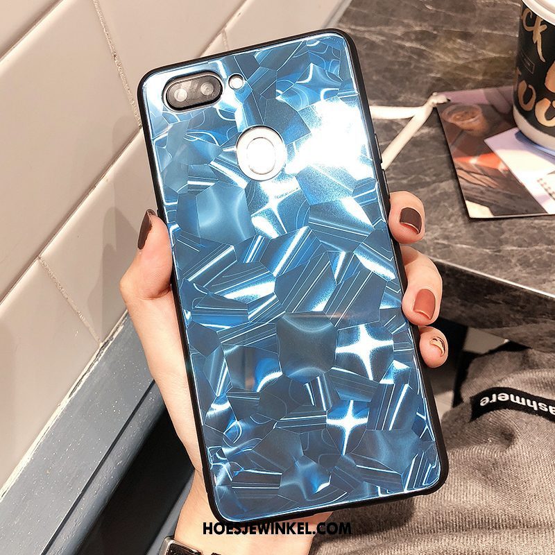 Oppo R15 Pro Hoesje Patroon Siliconen Scheppend, Oppo R15 Pro Hoesje Trendy Merk Goud