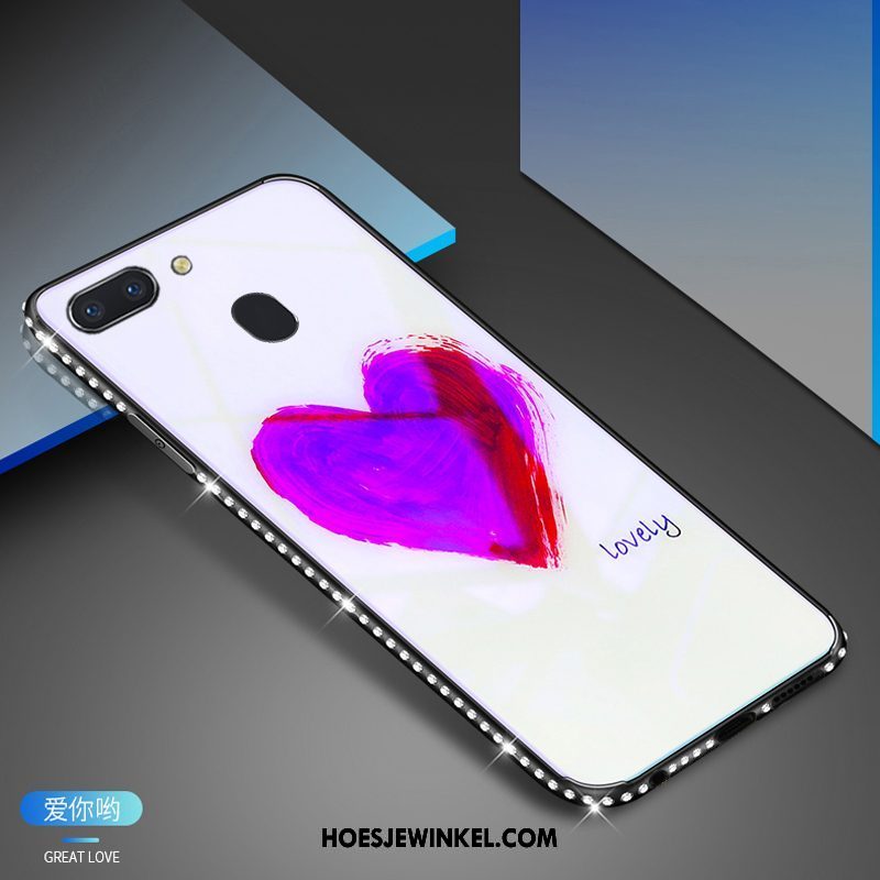 Oppo R15 Pro Hoesje Rood Mobiele Telefoon Gehard Glas, Oppo R15 Pro Hoesje Hoes