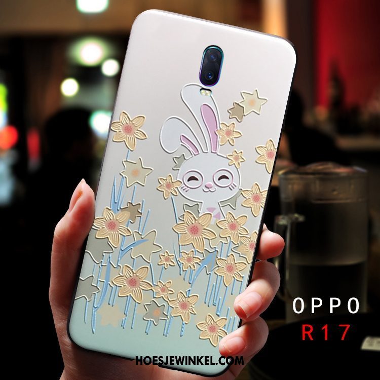 Oppo R17 Hoesje Hard Siliconen Trendy Merk, Oppo R17 Hoesje Zacht Schrobben