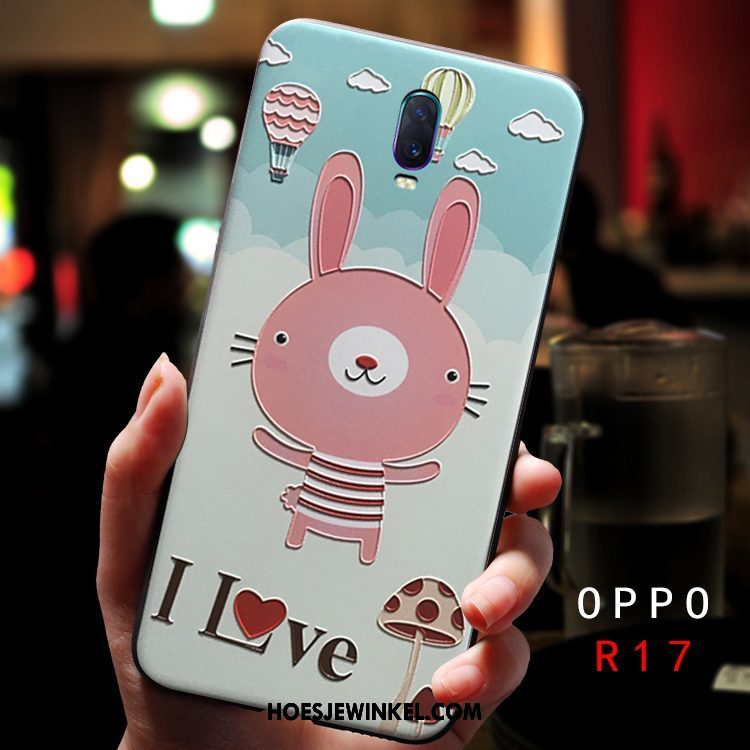 Oppo R17 Hoesje Hard Siliconen Trendy Merk, Oppo R17 Hoesje Zacht Schrobben