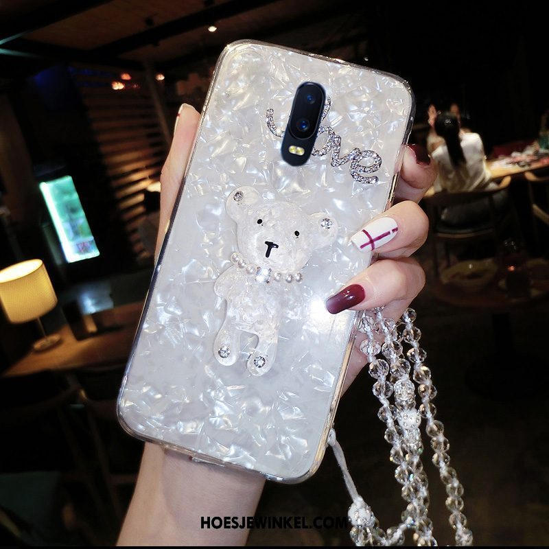 Oppo R17 Hoesje Hoes Strass Siliconen, Oppo R17 Hoesje Mobiele Telefoon Wit