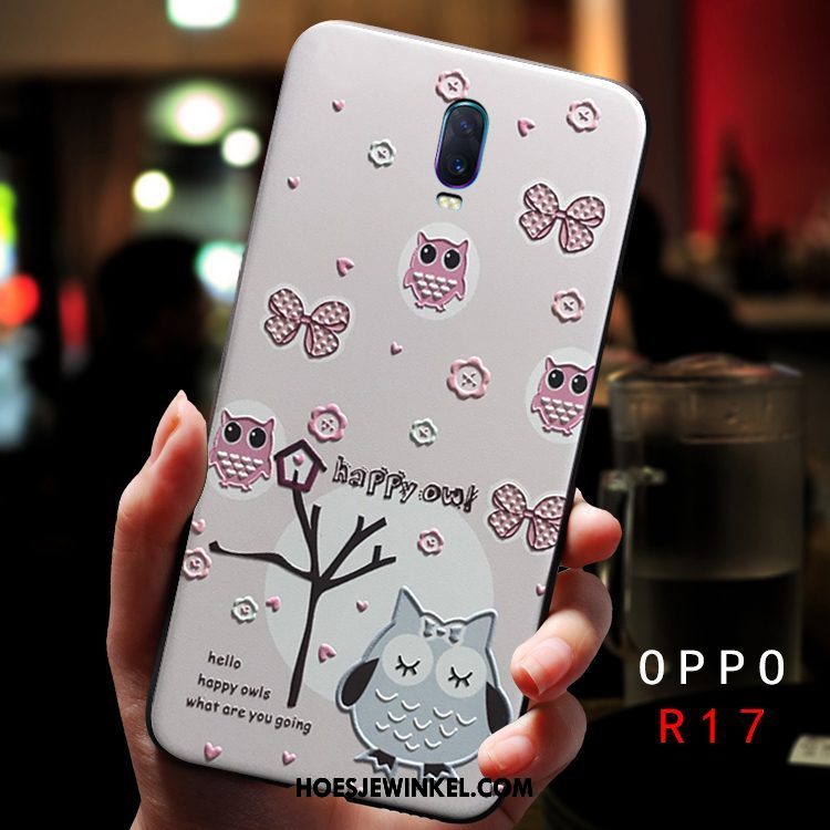 Oppo R17 Hoesje Mini Mobiele Telefoon Trendy Merk, Oppo R17 Hoesje Zacht Roze