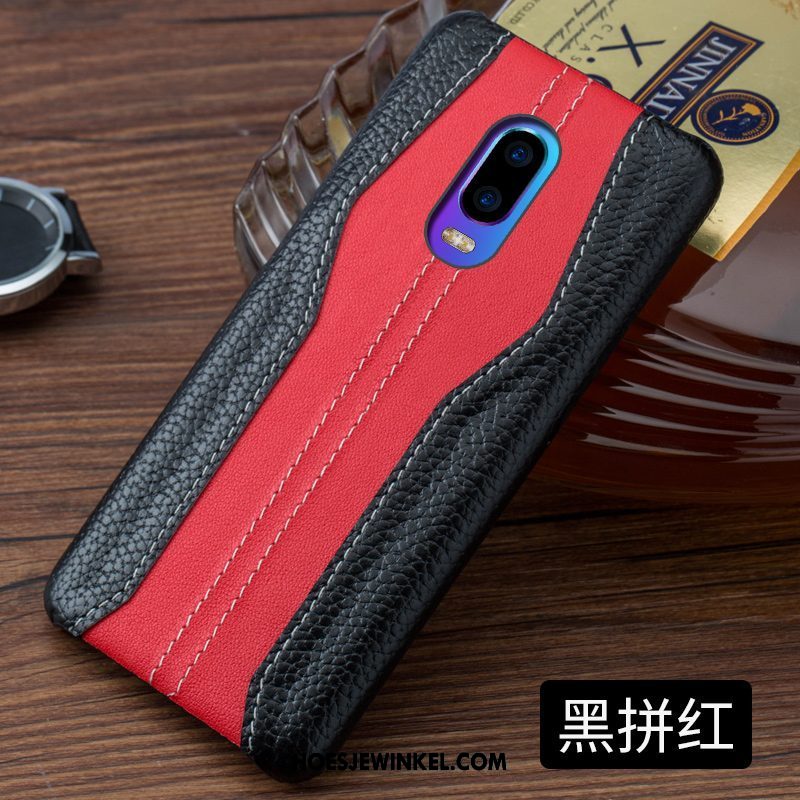 Oppo R17 Hoesje Mobiele Telefoon Hoes Rood, Oppo R17 Hoesje Leren Etui Trend