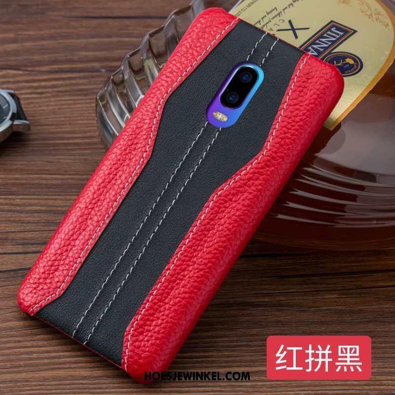 Oppo R17 Hoesje Mobiele Telefoon Hoes Rood, Oppo R17 Hoesje Leren Etui Trend