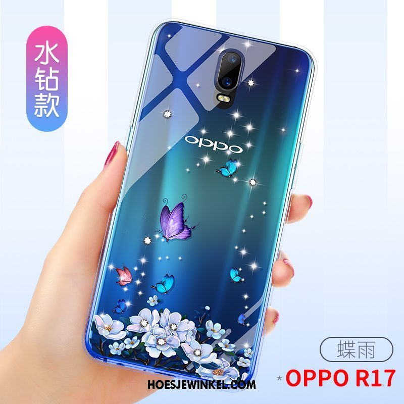 Oppo R17 Hoesje Net Red Nieuw Doorzichtig, Oppo R17 Hoesje Blauw Persoonlijk