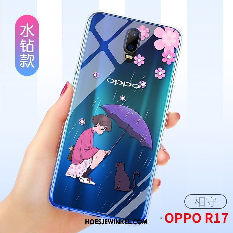 Oppo R17 Hoesje Net Red Nieuw Doorzichtig, Oppo R17 Hoesje Blauw Persoonlijk